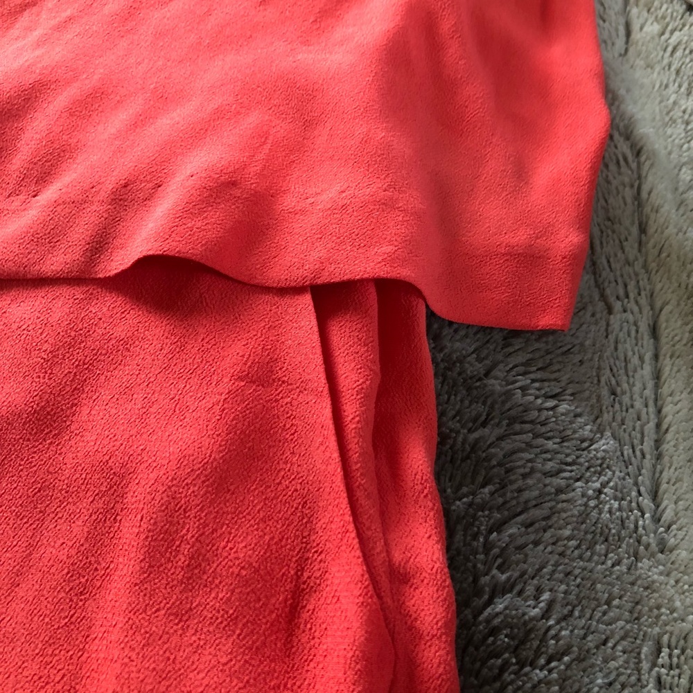 1.State l Anthropologie 1 shoulder romper coral - Picture 4 of 6